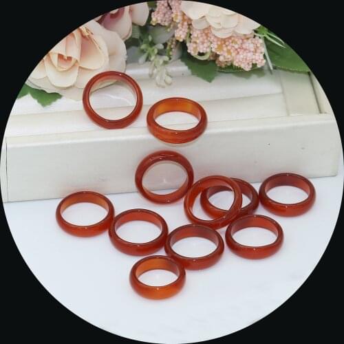 Couple ring Natural stone Ring men and women classic texture handmade brand ring jewelry