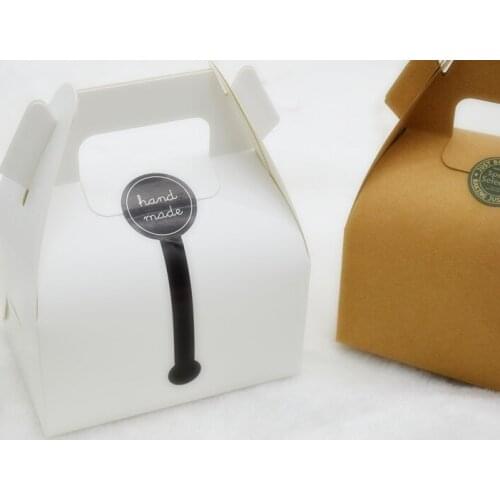 White paper cake slice box - bakery gift good muffin container - 30pcs/lot