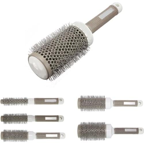 Round Rolling Hair Brush Set Barrel Curling Brush Comb Hair Styling Tools Barber Salon Comb For Girls MP789
