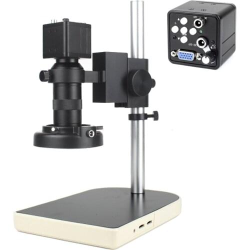 HDMI Microscope Camera Set HD 13MP 60F/S HDMI VGA Industrial Digital Microscope Camera+130X C mount lens 56 LED Ring Light Lamp