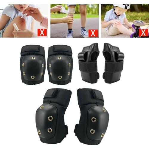 6pcs/set Roller Skate Elbow Wrist Knee Pads Set Children Kids Cycling Skating Roller Skateboard Bike Scooter Protector Gear