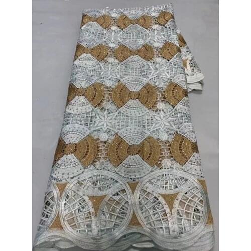 Nigerian African Mesh Lace Fabric 2021 High Quality French Tulle Lace 100% Cotton Lace Guipure Cord Lace Fabric Wedding Party