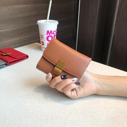 San Maries New Genuine Leather Women Wallet Small Ldies Purses Short Wallets For Girls Female Small Portomonee Lady Card Perse