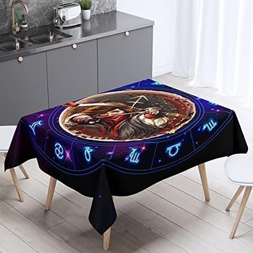 Sagittarius Table Cover For Kids Girls Tablecloth For Dining Kitchen Home Decoration Western Astrology Zodiac
