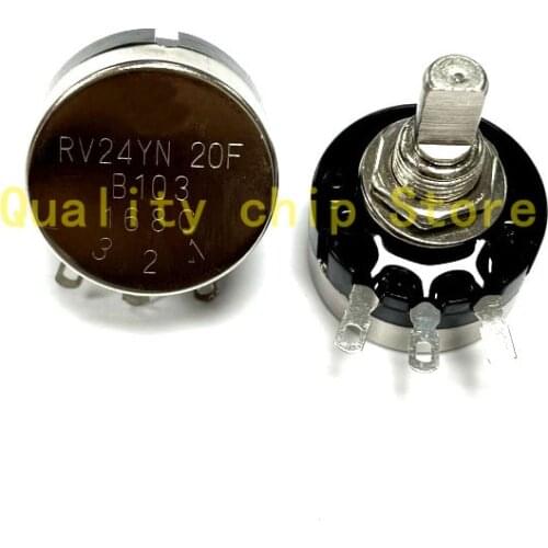 5PCS RV24YN20F B102 B202 B502 B103 B503 B104 B504 RV24YN 2W Rotary Carbon Film Potentiometer 10K 100K 2K 5K 20K 50K 500K 1K 200K