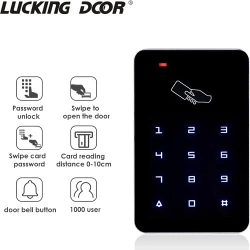 125khz RFID Access Control keypad reader access System Digital RFID Keypad Door Electric Lock opener RFID card reader 1000 users