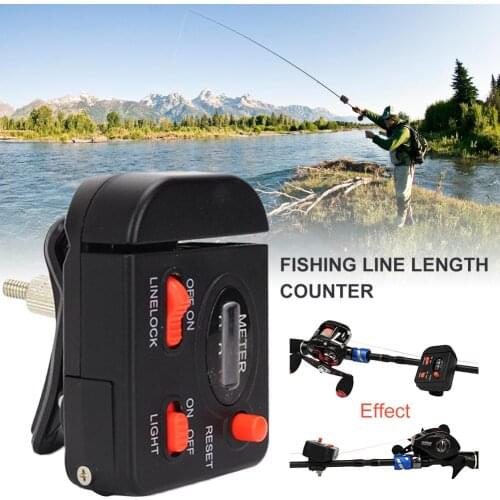 0-999M Fishing Line Length Counter Portable Fish Finder Depth Gauge Tackle Tool Outdoor Fishing Accessories Equipment Props