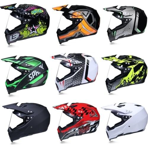 Off-road Motocross Helmet Anti-UV Lens Safety Highway Full Face Helmet Locomotive Capacete Motorcycle Helmet Accessories