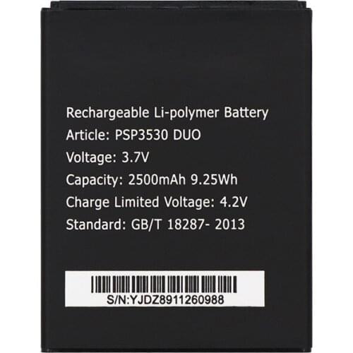 2500mAh PSP3530 Replacement Battery For Prestigio Muze D3 E3 F3 PSP 3530 DUO PSP3531 PSP3532 DUO Muze A7 PSP7530 DUO