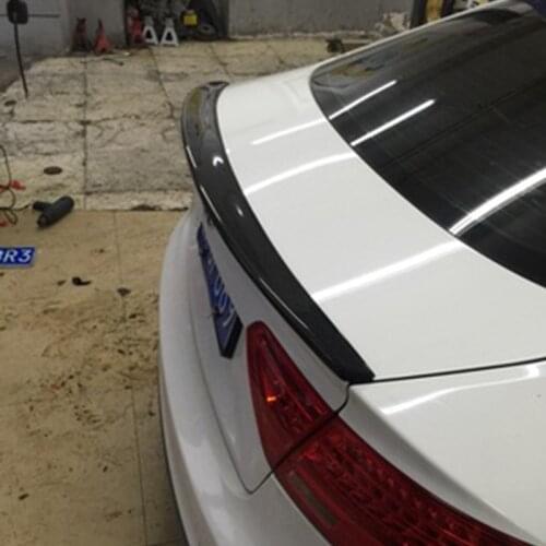 MONTFORD Exterior Carbon Fiber Modified Rear Spoiler Tail Trunk Wing Boot Lip Wing For Audi A5 S5 Sportback 4Doors 2009-2016