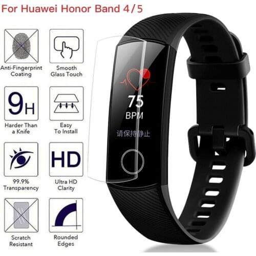 For Huawei Honor Band 5 Screen Protector Soft Film Band4 Strap Standard Version HD Clear Protector Cover For Band 5 Band5 Glass