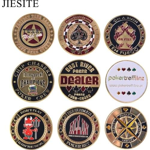 Metal Poker Card Guard Protector Poker Cards Metal Souvenir Poker Chips Dealer Coins Poker Game Hold Accessories 1pc