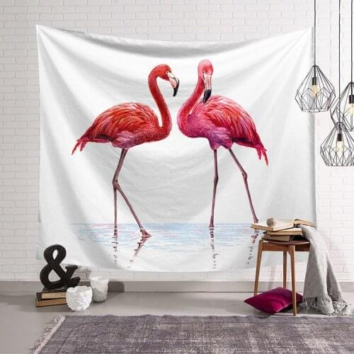 Zeegle Flamingo Printed Wall Hanging Tapestry Home Decorative Bedroom Wall Art Blanket Door Curtain Table Cloth Yoga Mat