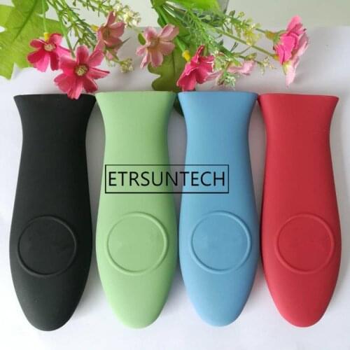 100pcs Simple And Durable Anti Skid Soft Non-Slip Silicone Hot Handle Holder Protecting Heat Resistant Pan Handle Cover