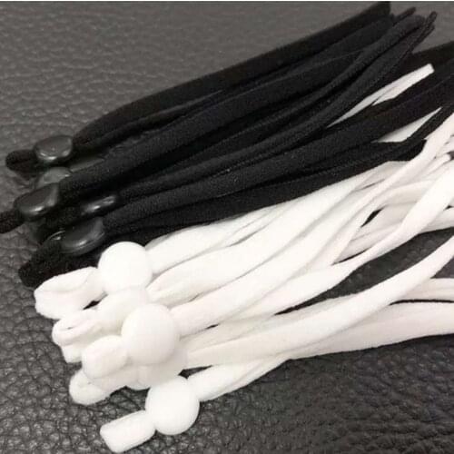 20-50Pcs Face Mask Elastic Adjust Band Craft Cord Home Sewing Mask Earmuff Accessories Buckle Stretchy Rope DIY Making Material