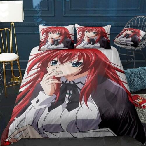 High School DxD Duvet Cover Comfortable Quilt Home Decora Design Universal Bedding Set Bedclothes+Pillowcase 3pcs