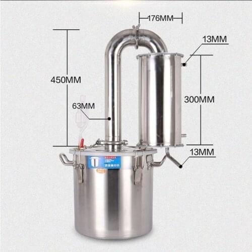 30 L liters 8 Gal New Stainless Steel Home Pure Water Whiskey Alcohol Beer Moonshine Distiller Wine Making Brew Kit
