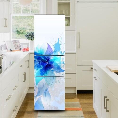 3D Fridge Sticker Refrigerator Door Cover Wallpaper Modern 3d Wall Sticker Kitchen Home Decoration Accessories