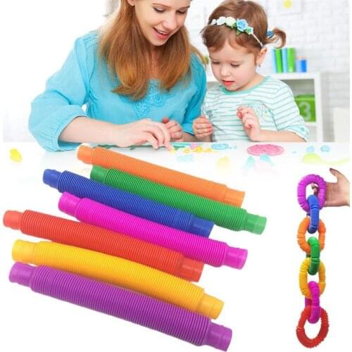 4PCS Extendable Color Telescopic Tube fidget toys pack Antistress Decompression Toys for Adults Kids Mini Tubes Sensory kid Toys