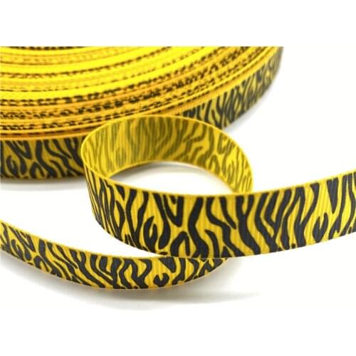 5Yards 15mm Grosgrain Ribbon Leopard Pattern For Christmas Wedding Decoration DIY Sewing Handmand Craft Accessories #09