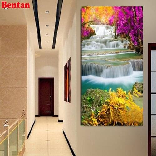 Diamond painting Natural scenery waterfall 5 d diy diamond embroidery mosaic cross stitch picture of rhinestone art