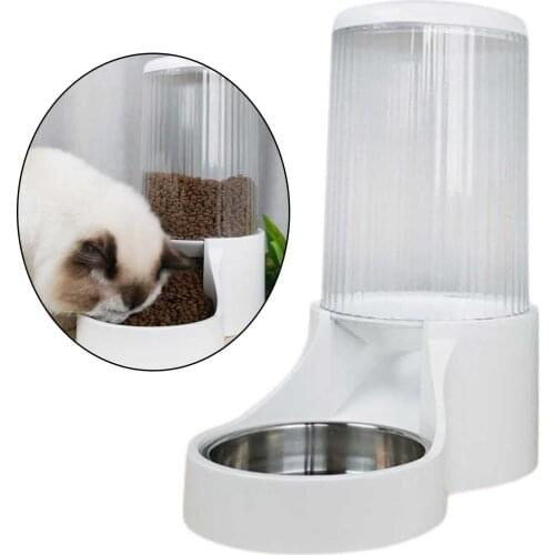 2.7L Automatic Food Water Pet Feeder Plastic Dog Food Bowl Water Dispenser Waterer For Dog Cat Dog Drinker Feeding Travel Supply