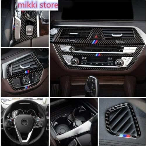 Auto Accessories for BMW 5 Series 6GT G30 G32 G38 Car Inner Door Audio Speaker Gearshift Panel Door Armrest Cover Trim Sticker