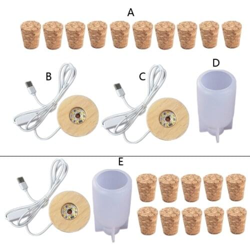 DIY Fairy Bottle Shape Lamp Resin Mold Light Bulb Resin Mold for Home Decoration