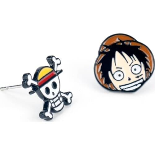ONE PIECE Theme Earring Anime Cartoon Figure Luffy Figure Stud Pin Hypoallergenic Enamel Earring For Teenger Gifts