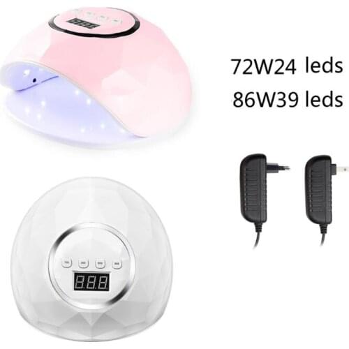 86W UV 39 LED Lamp Nail Dryer Auto Sensor Cabine LCD Display Gel Polish Curing 4 Timer Setting Machine Nail Art Tools EU/US