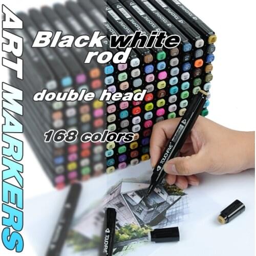 TouchFive Markers Art 30/40/60/80 Color animation set Sketch Marker Pen Double Tips Alcoholic Pens For Artist Manga Supplies