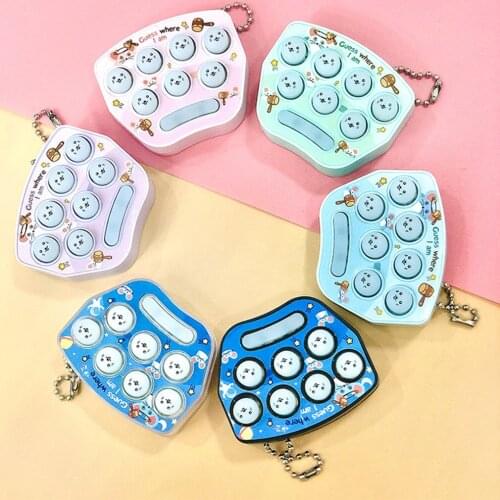 Mini Handheld Hamster Game Machine Educational Novelty Memory Game Keychain Toys Backpack Decor For Children' Day Gift