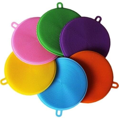 Multi-function Silicone Kitchen Washing Brush Pad Towel Cleaning Cloths Dishcloth Dishwasher Cloth