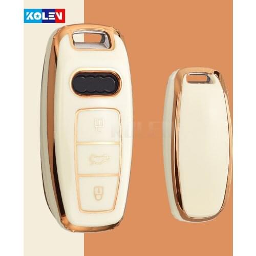 Soft TPU Car Remote Key Cover Case Shell Fob For Audi A3 A4 B9 A6 C8 A7 S7 4K A8 D5 S8 Q7 Q8 SQ8 E-tron Car Styling Accessories