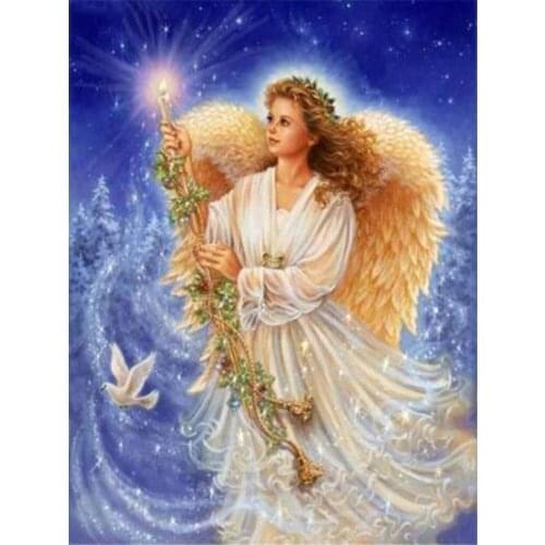 Angel Religion DIY Embroidery Cross Stitch 11CT Kits Craft Needlework Set Printed Canvas Cotton Thread Home Decoration Sale