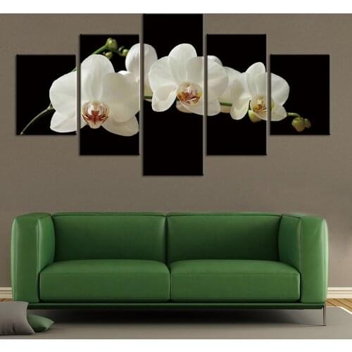 Wall Art 5 Pcs Canvas Painting Wall Art flower Poster Print Wall Picture for Living Room Home Decoration