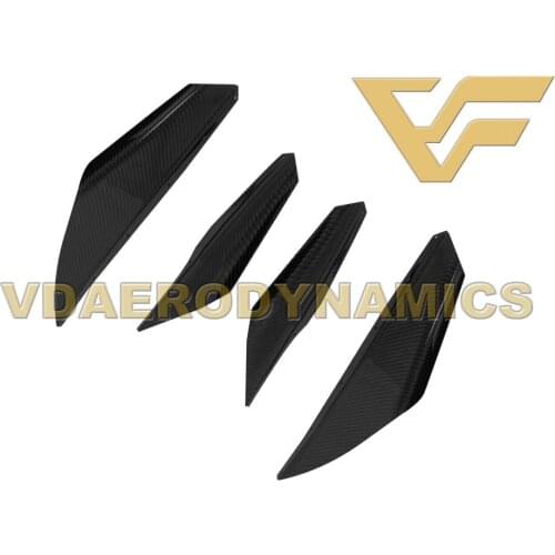 Suitable For 04-05 Subaru Impreza WRX Sti 8 VAD Carbon Fiber Front Bumper Side Canards