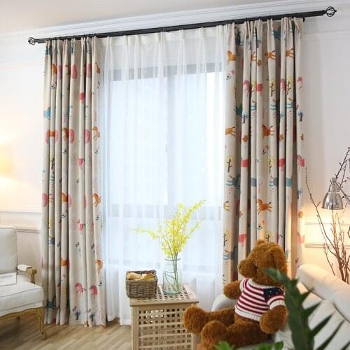 Lovely Blackout Curtains for Kids Living Room Balcony Children Windows Bedroom Drapes