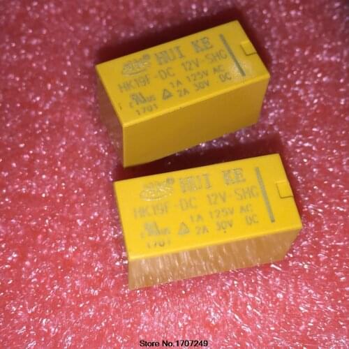 Free Shipping new original relay 20Pcs/lot HUI KE Signal relay SHG Coil DPDT 8Pin 2NO 2NC HK19F DC12V SHG HK19F-DC12V-SHG