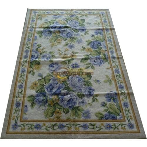 Floral rug aubusson needlepoint rugs hand knotted wool rugs mini carpet rugs and carpets