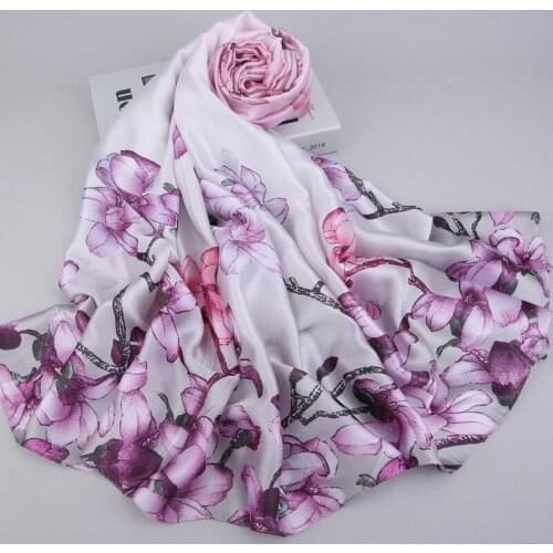 Scarf silky smooth satin long shawl wrapped wild fashion new long scarf gradient multicolor scarf платок женский new arrival