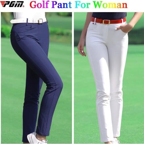 Golf Pants For women students ladies summer spring golfer clothing sports wear slim breathable Polyester Solid color spandex