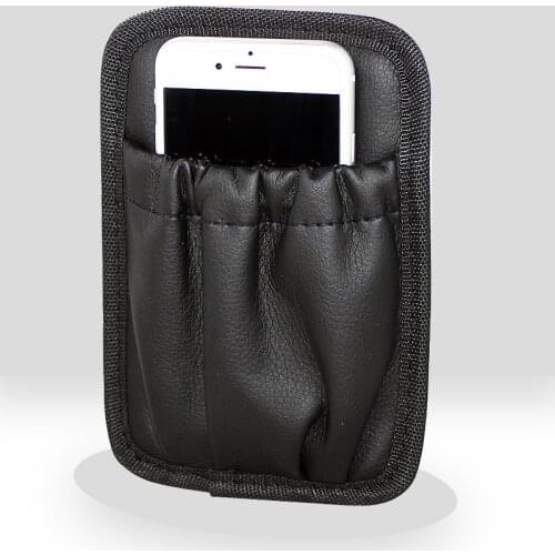 PU Leather Seat Side Storage Bag auto accessories Universal Organiser Phone Pen Key Car styling Door Stick Paste Pockets Holder