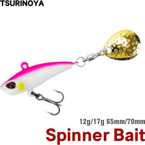 TSURINOYA Fishing Lure 12g 17g Sinking Spinner Spoon Hard Baits Winter Ice-Jig Vibration Metal Wobblers Bass VIB JIG