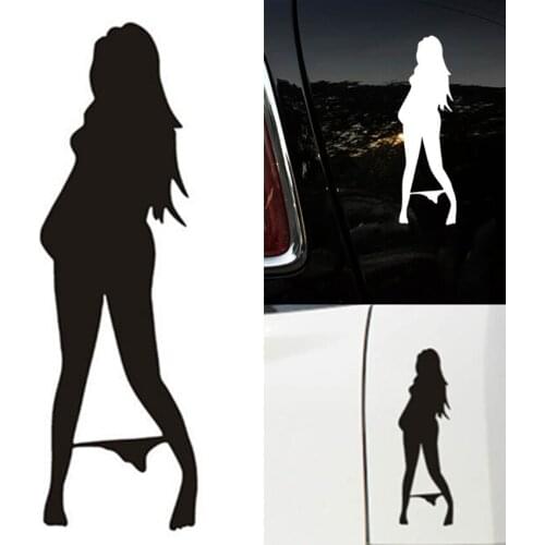 Car Stick Black White Bikini Beauty Sexy Girl Anime Car-styling Window Vinyl Decal Accessories Sticker KK 19cm X 6cm