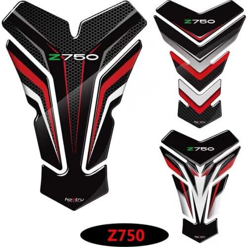 3D Carbon-look Motorcycle Tank Pad Protector Decal Stickers Case for KAWASAKI Z750 Z750S Tank