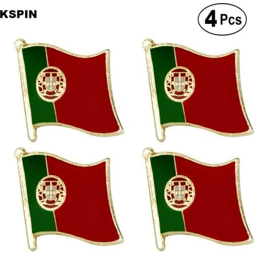 Portugal Flag Pin Lapel Pin Badge Brooch Icons 4pcs