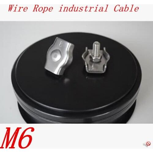 10pcs m6 304 Stainless Steel Wire Rope Grip Cable Simplex Clamp for 6mm Wire Rope