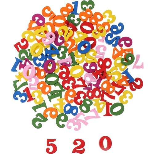 100 Pack Wooden Numbers 0 to 9 Number for Kids Math Learning Educational Toy