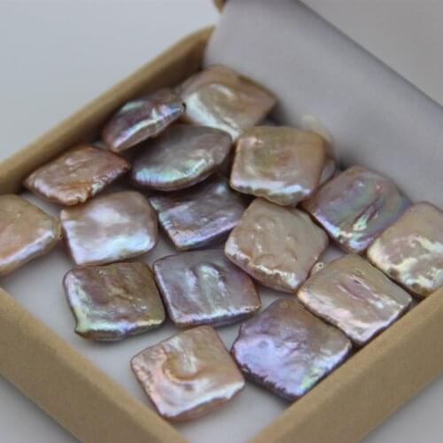 18-20mm Big Size Natural Freshwater Pearl Beads, Loose Square Shape Pearl Baroque Beads, Fashion Women Jewelry DIY Accessories